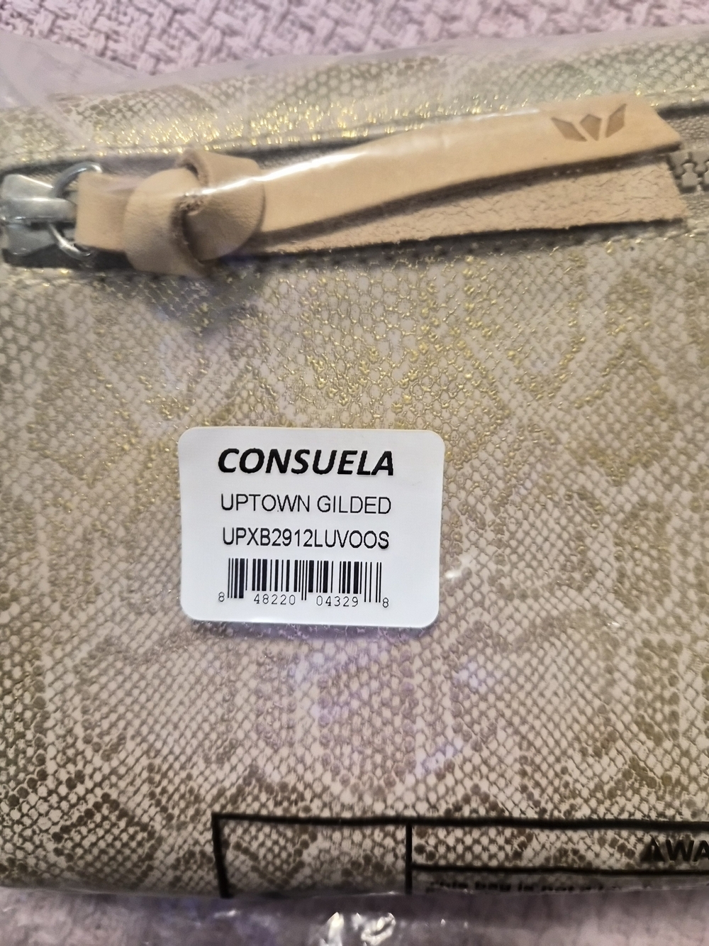Consuela Uptown Gold Metallic Snake NWT - Picture 5 of 5